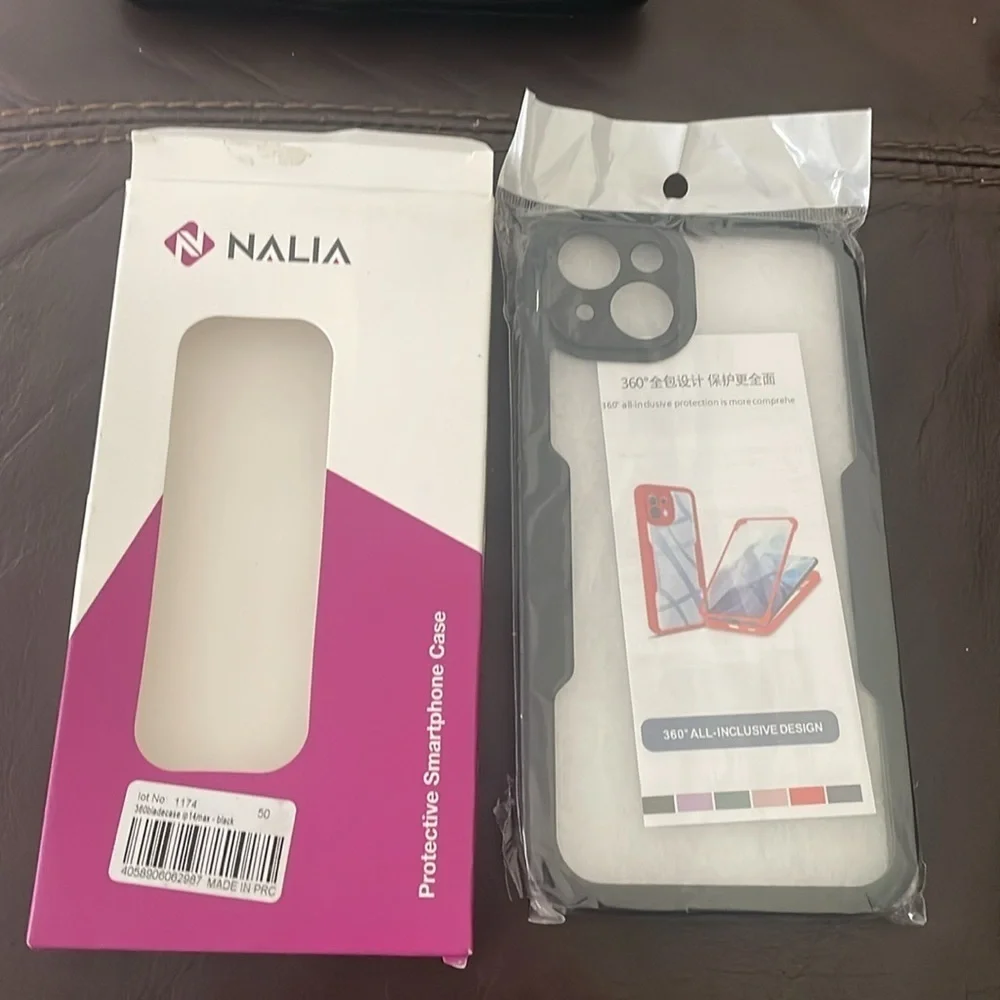 iPhone 360 14 Max Case Full Body Clear Design with Built-in Screen Protector